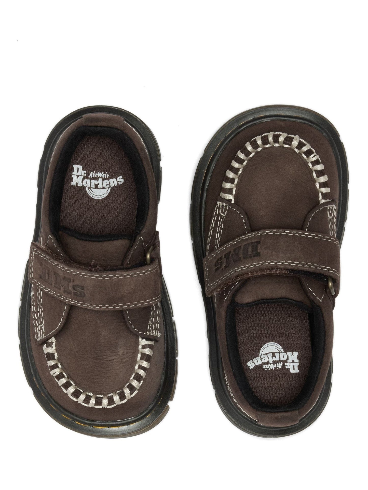 Dr. Martens Brown Raffe Tumbled Nubuck Moccasin Shoes image 4