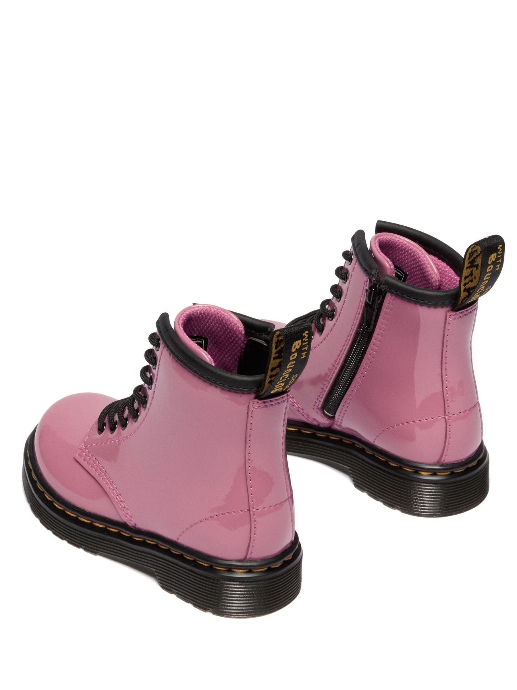 Dr. Martens Pink 1460 Pink Patent Lamper 8 Eye Boots image 3
