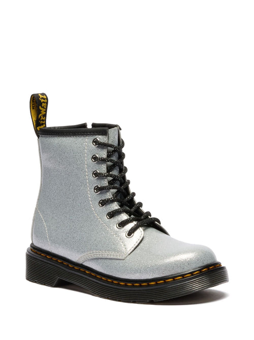 Dsiney Kidz - Dr. Martens Silver 1460 Nebula Glitter 8 Eye Boots image 1