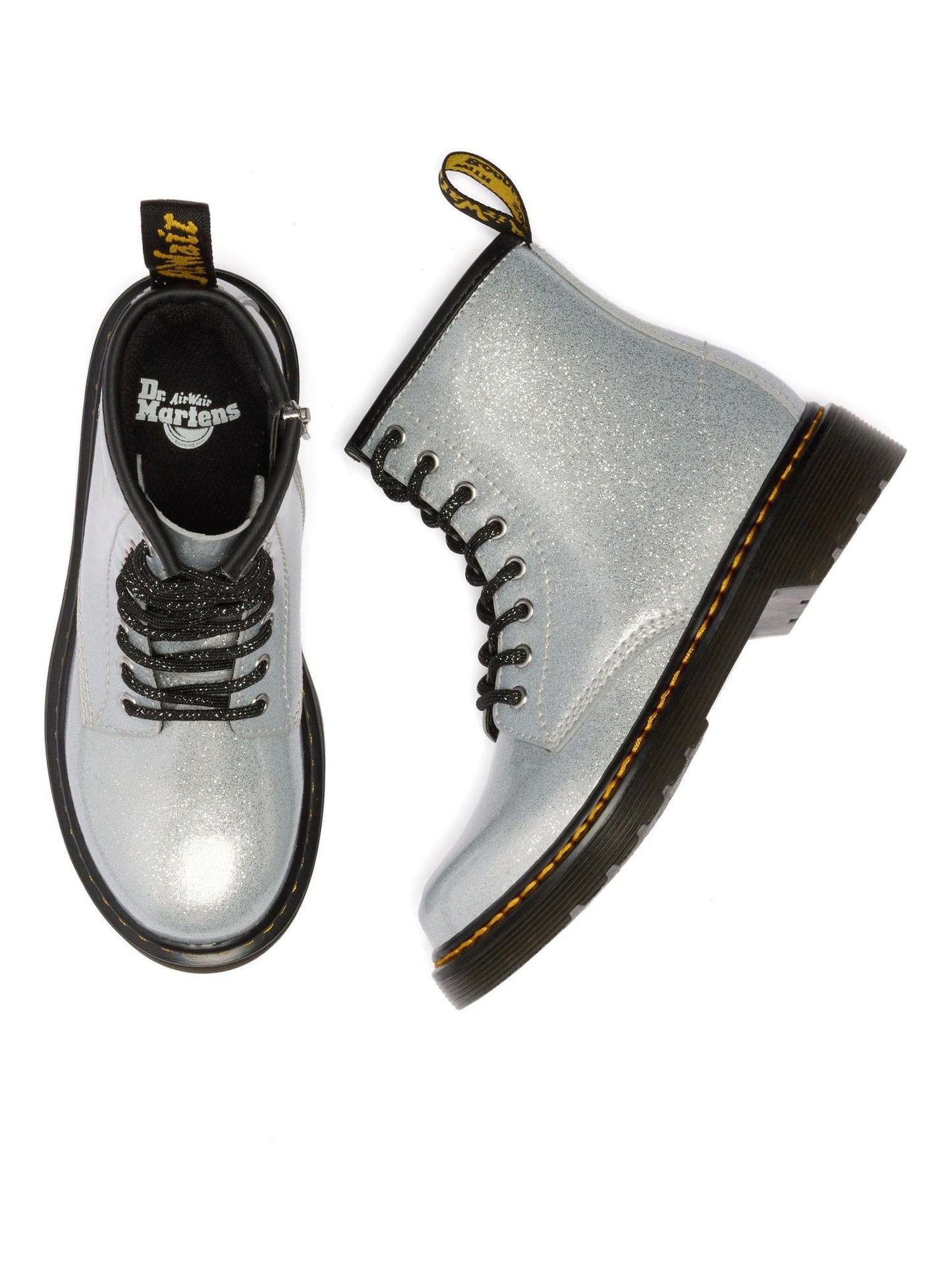 Dr. Martens Silver 1460 Nebula Glitter 8 Eye Boots image 4
