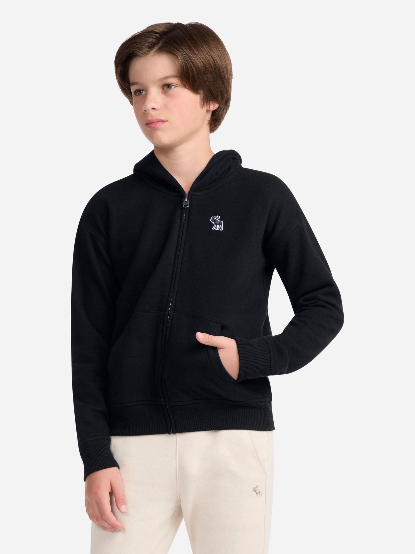 Dsiney Kidz - Abercrombie & Fitch Black Logo Zip Up Hoodie image 1