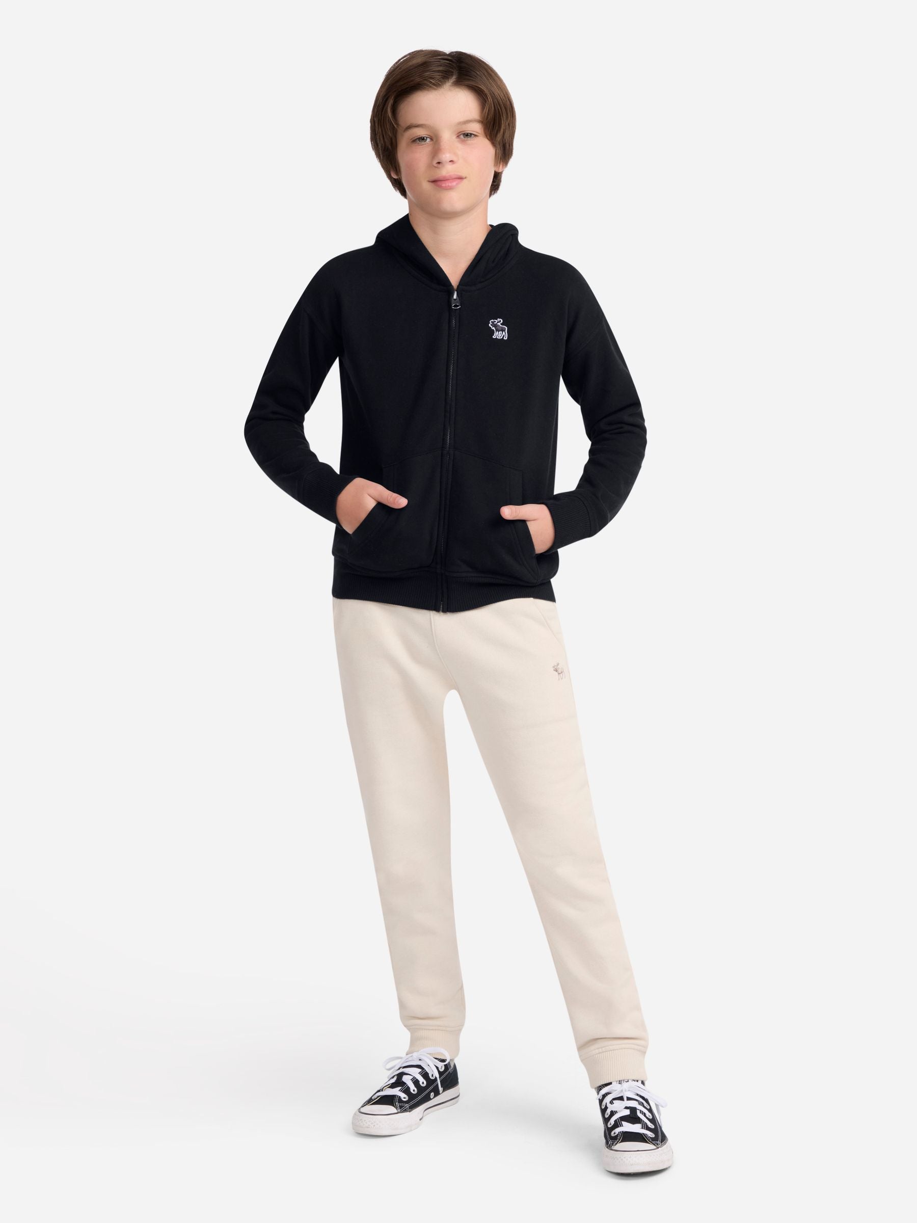 Dsiney Kidz - Abercrombie & Fitch Black Logo Zip Up Hoodie image 2