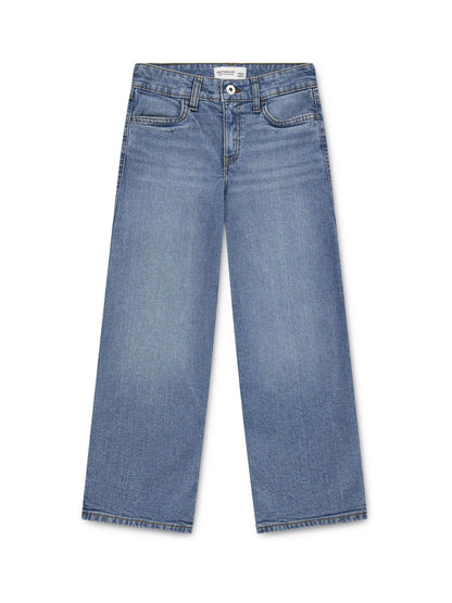 Dsiney Kidz - Abercrombie & Fitch Blue Navy High Waisted Wide Leg Jeans image 4