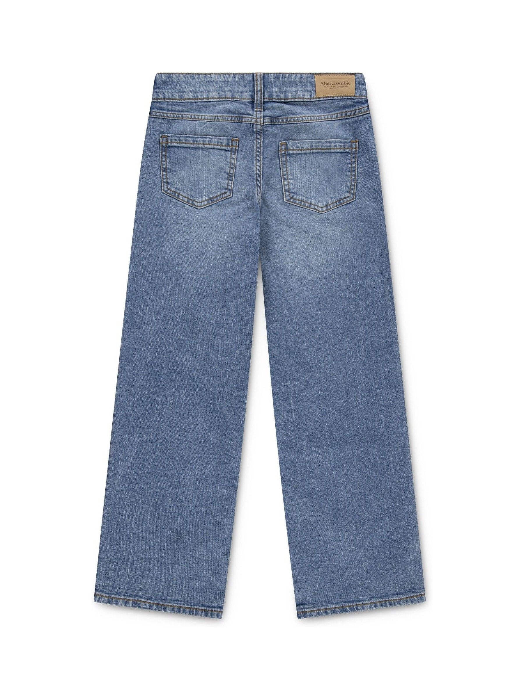 Dsiney Kidz - Abercrombie & Fitch Blue Navy High Waisted Wide Leg Jeans image 5