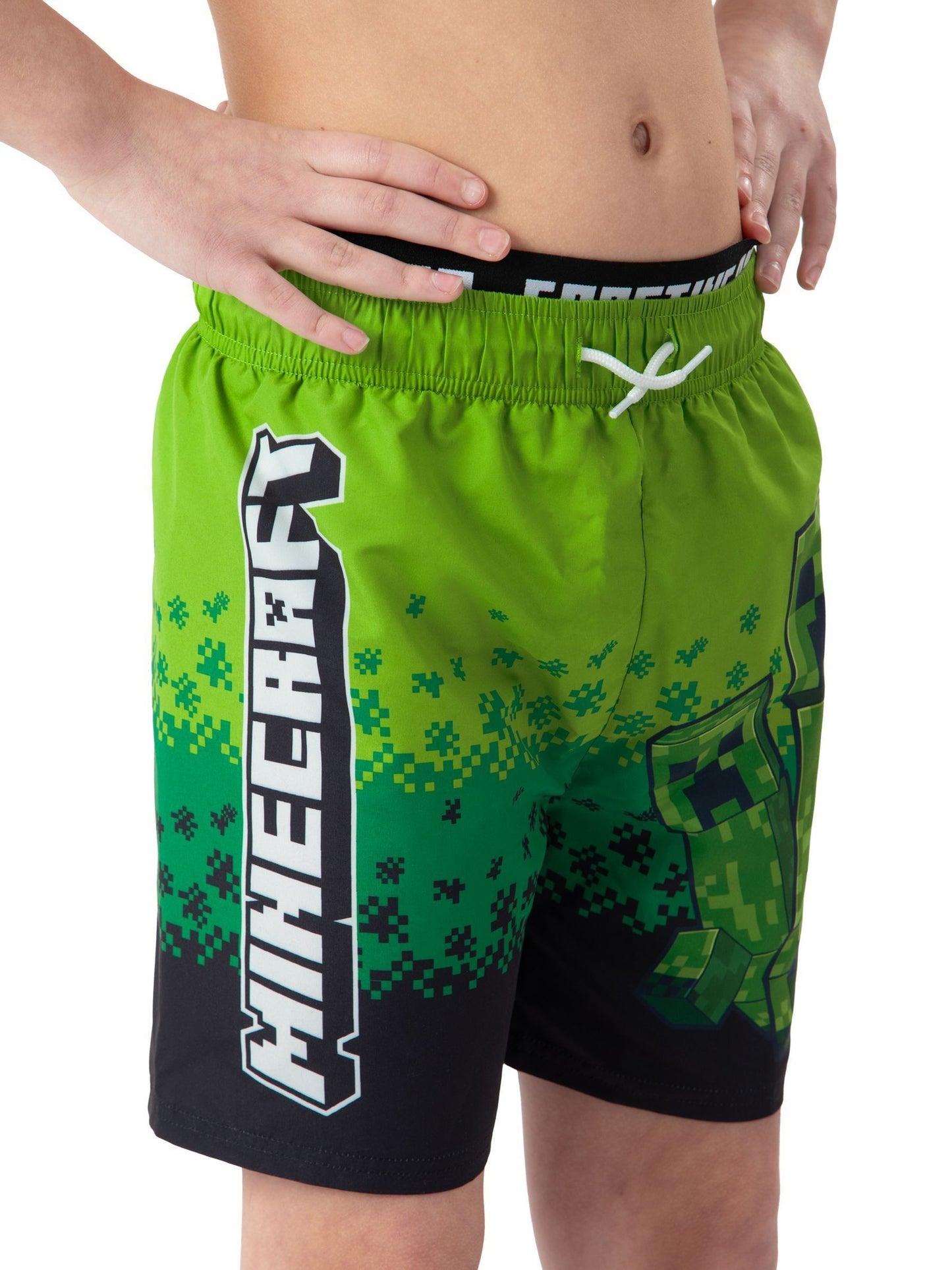 Dsiney Kidz - Character Green Minecraft Creeper Swimming Trunks image 7