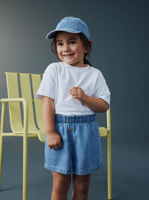 Mid Blue Denim Soft Denim Shorts (3mths-10yrs) image 1