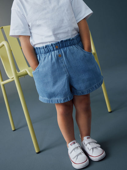 Dsiney Kidz - Mid Blue Denim Soft Denim Shorts (3mths-10yrs) image 2