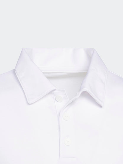 Dsiney Kidz - adidas Golf White Performance Short Sleeve Polo Shirt image 4