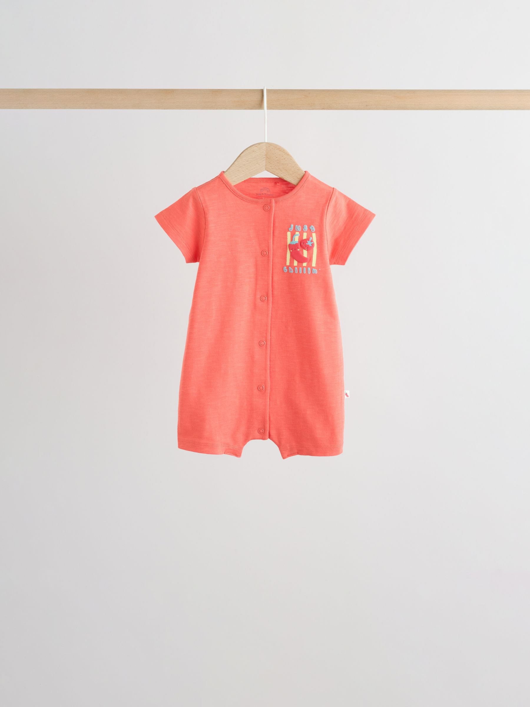 Tomato Print Jersey Baby Rompers 4 Pack image 5
