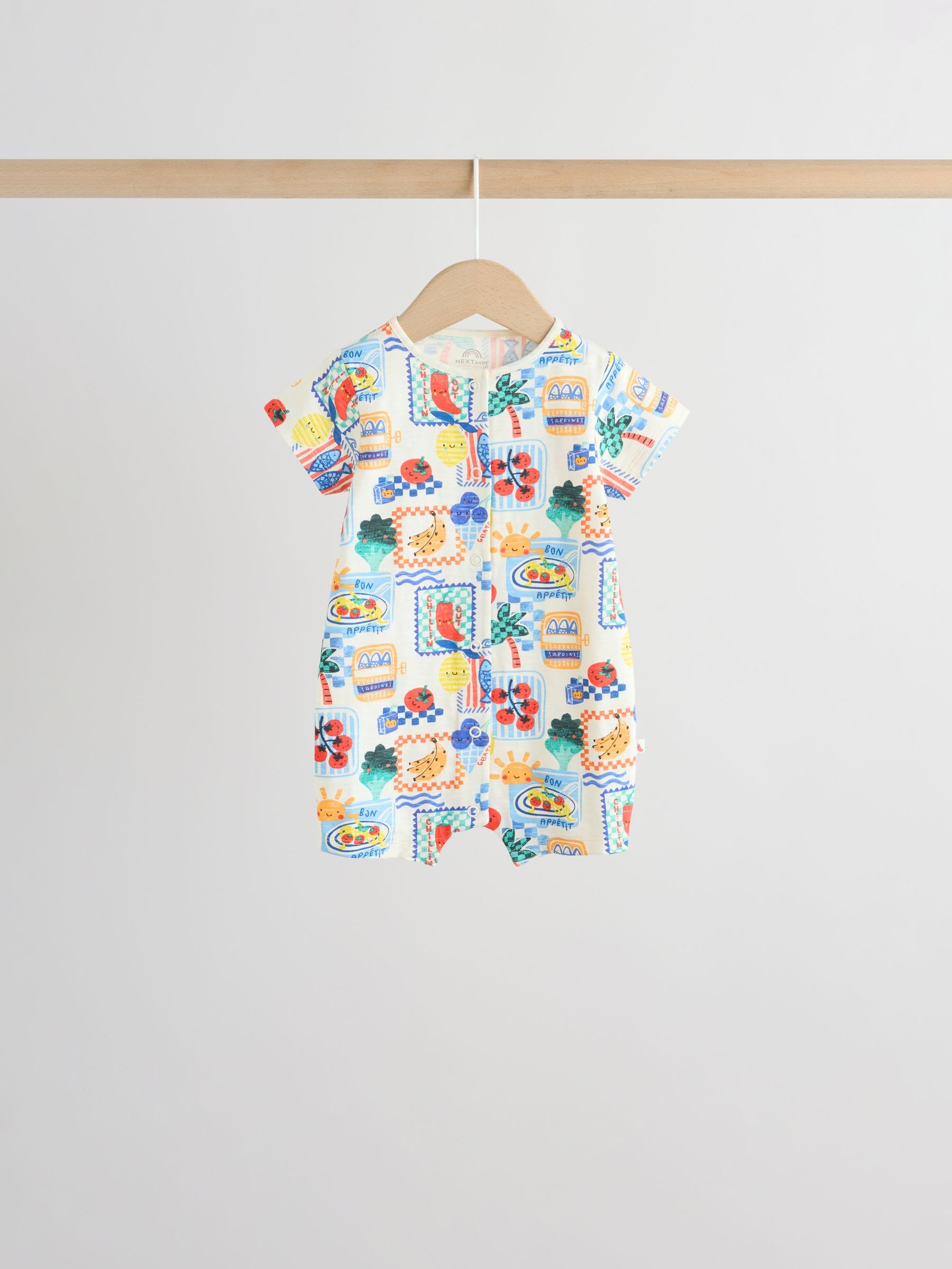 Tomato Print Jersey Baby Rompers 4 Pack image 6