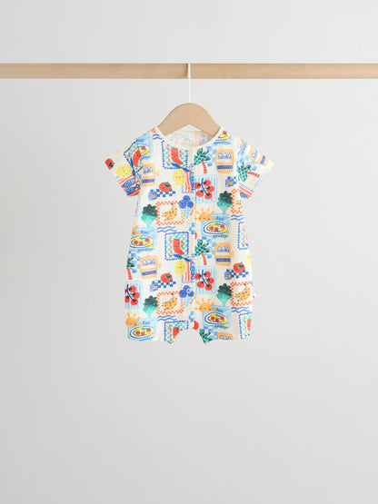 Tomato Print Jersey Baby Rompers 4 Pack image 6