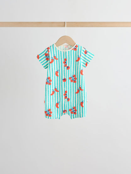 Tomato Print Jersey Baby Rompers 4 Pack image 7