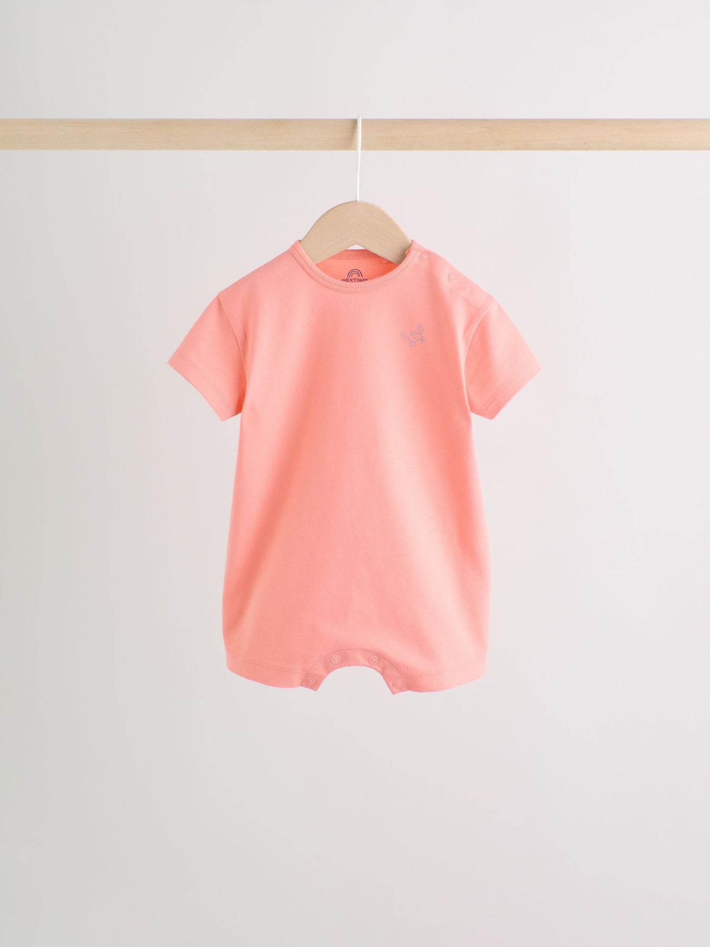Coastal Crab Print Jersey Baby Rompers 4 Pack image 3
