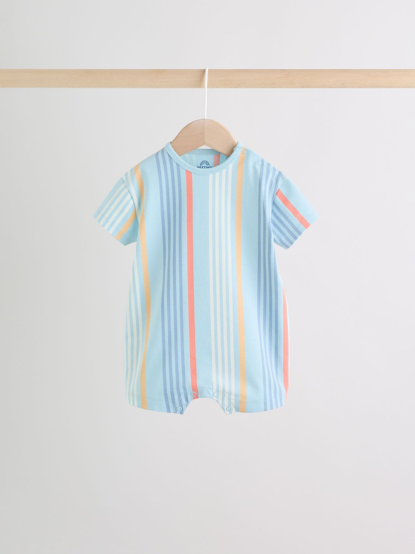 Coastal Crab Print Jersey Baby Rompers 4 Pack image 6