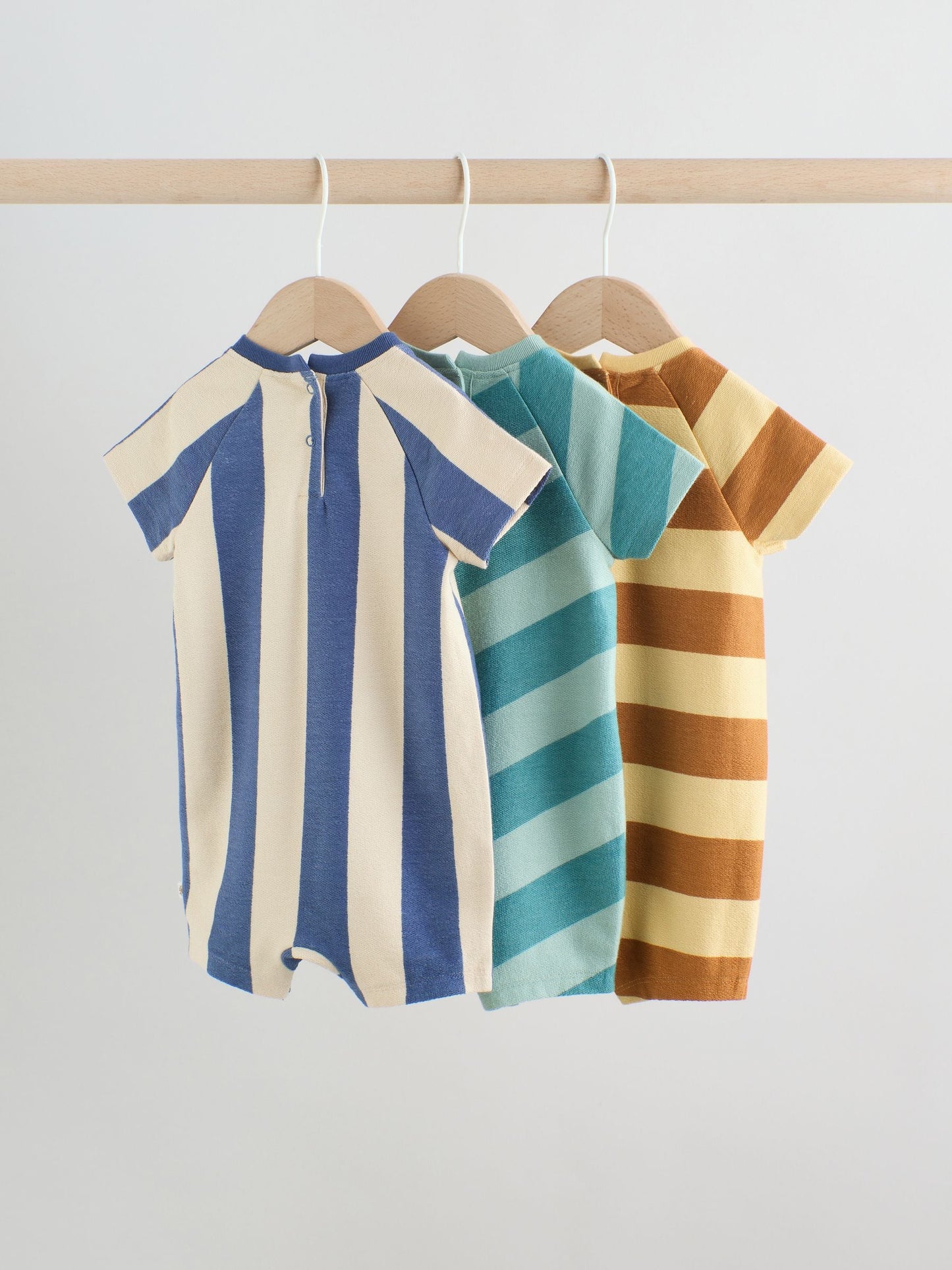 Striped Jersey Baby Rompers 3 Pack image 5