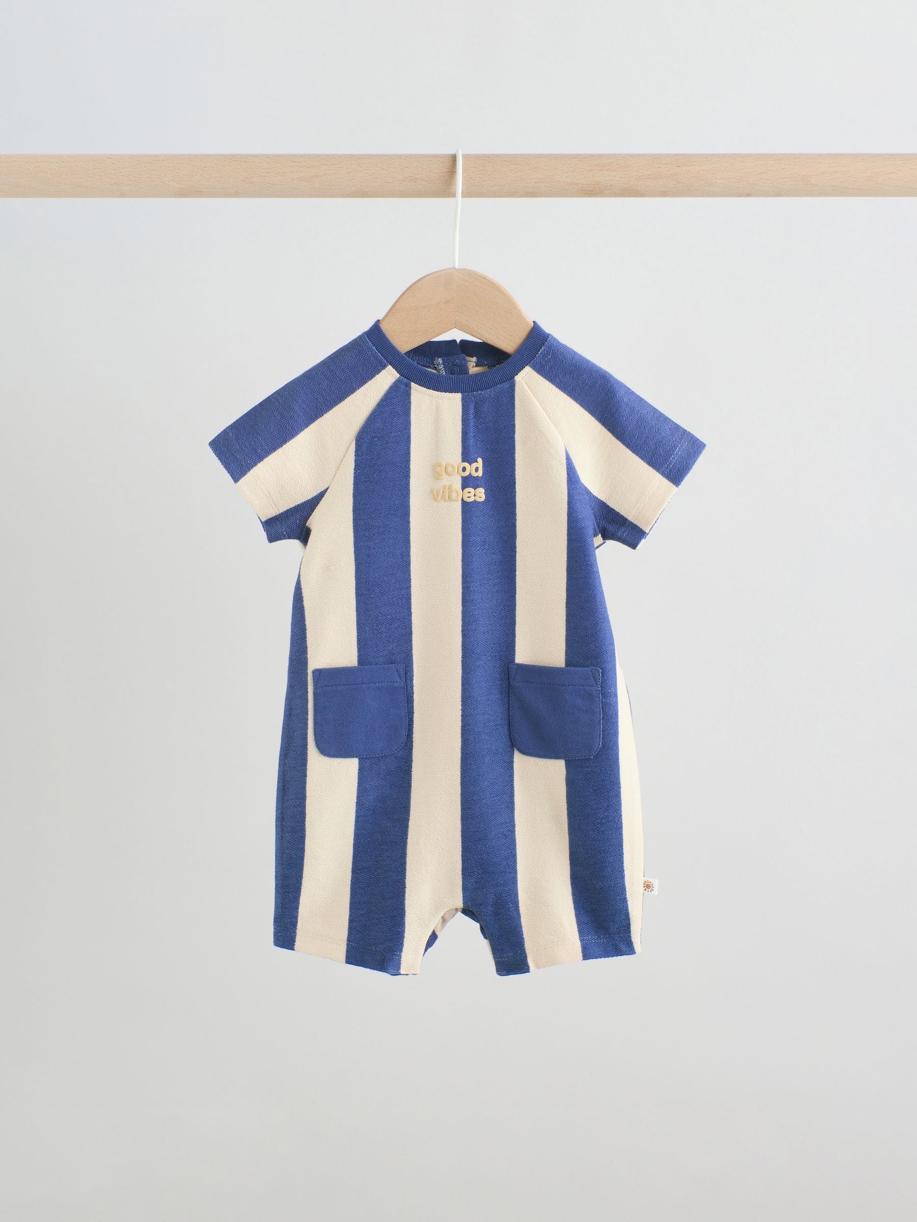 Striped Jersey Baby Rompers 3 Pack image 8