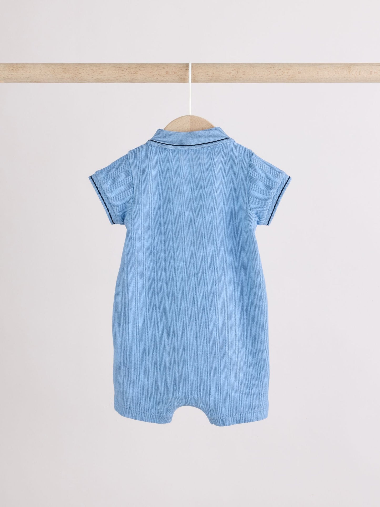 Blue/Green Jersey Collared Rompers Baby 2 Pack image 5