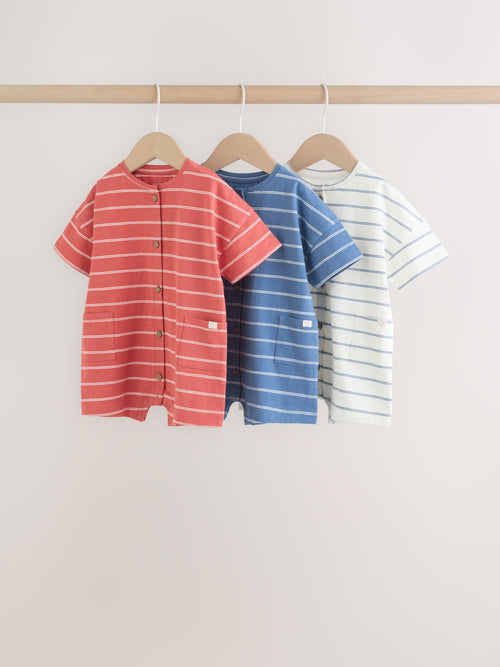 Stripe Jersey Baby Rompers 3 Pack image 1