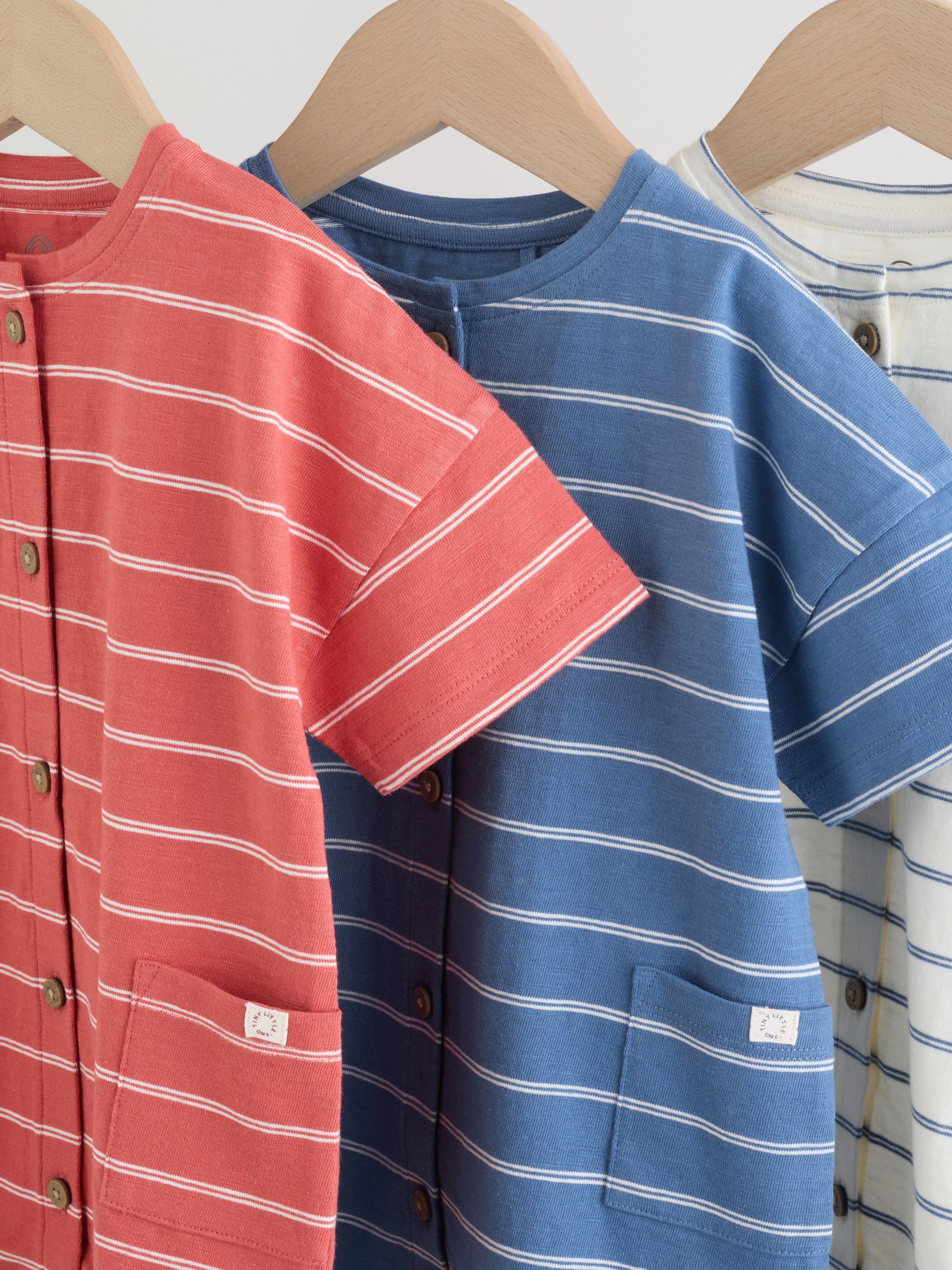 Stripe Jersey Baby Rompers 3 Pack image 7