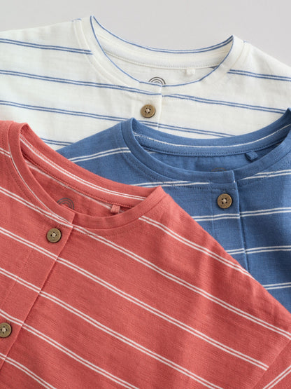 Stripe Jersey Baby Rompers 3 Pack image 8