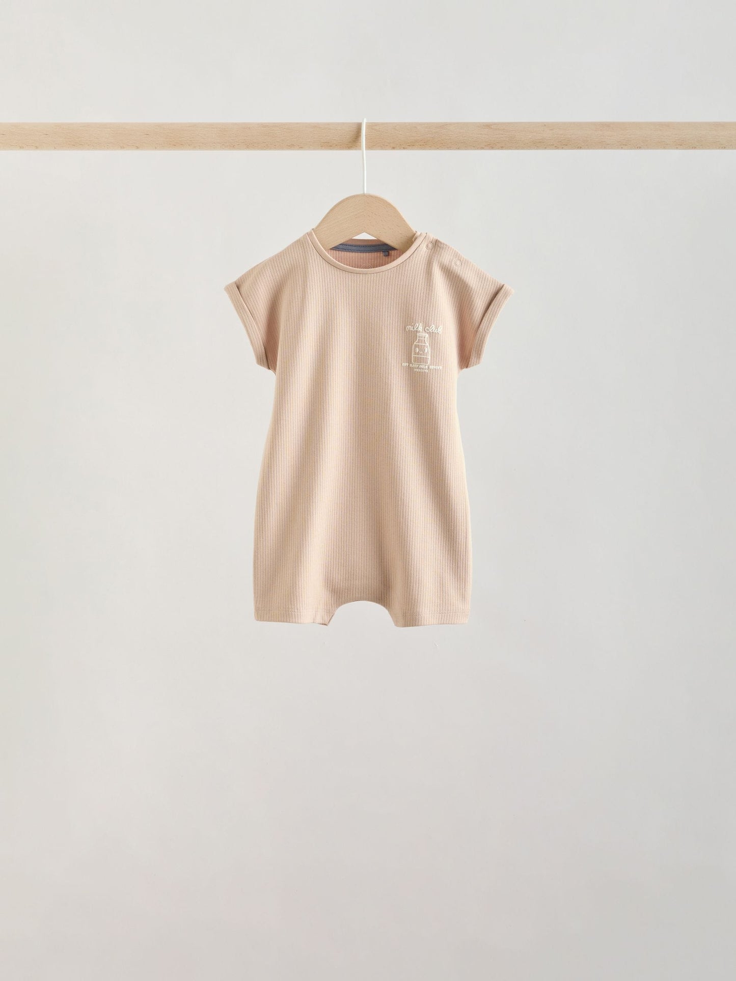 Blue/Neutral Milk Club Jersey Baby Rompers 4 Pack image 3