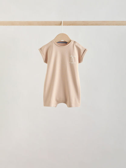Blue/Neutral Milk Club Jersey Baby Rompers 4 Pack image 3