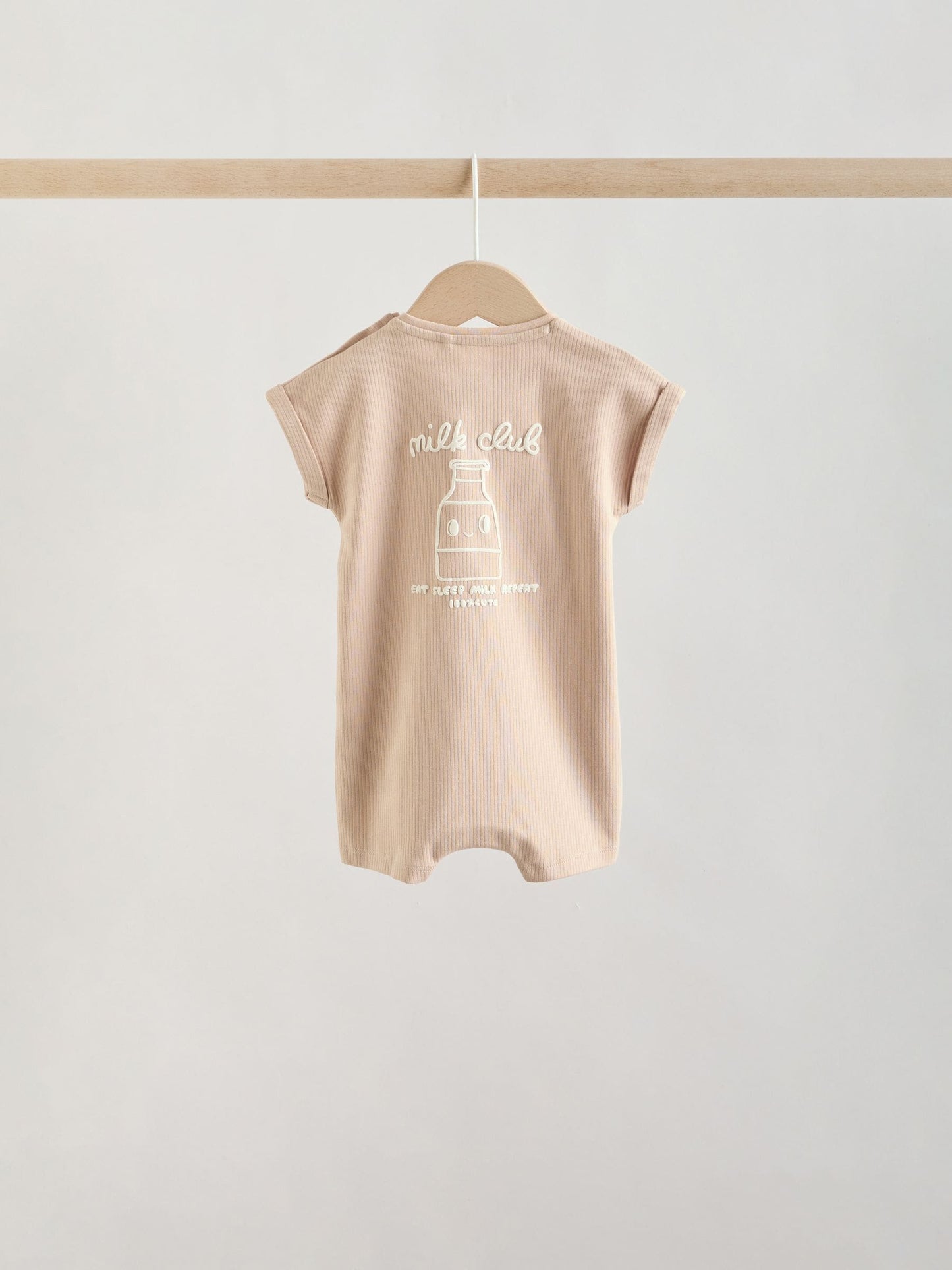 Blue/Neutral Milk Club Jersey Baby Rompers 4 Pack image 4