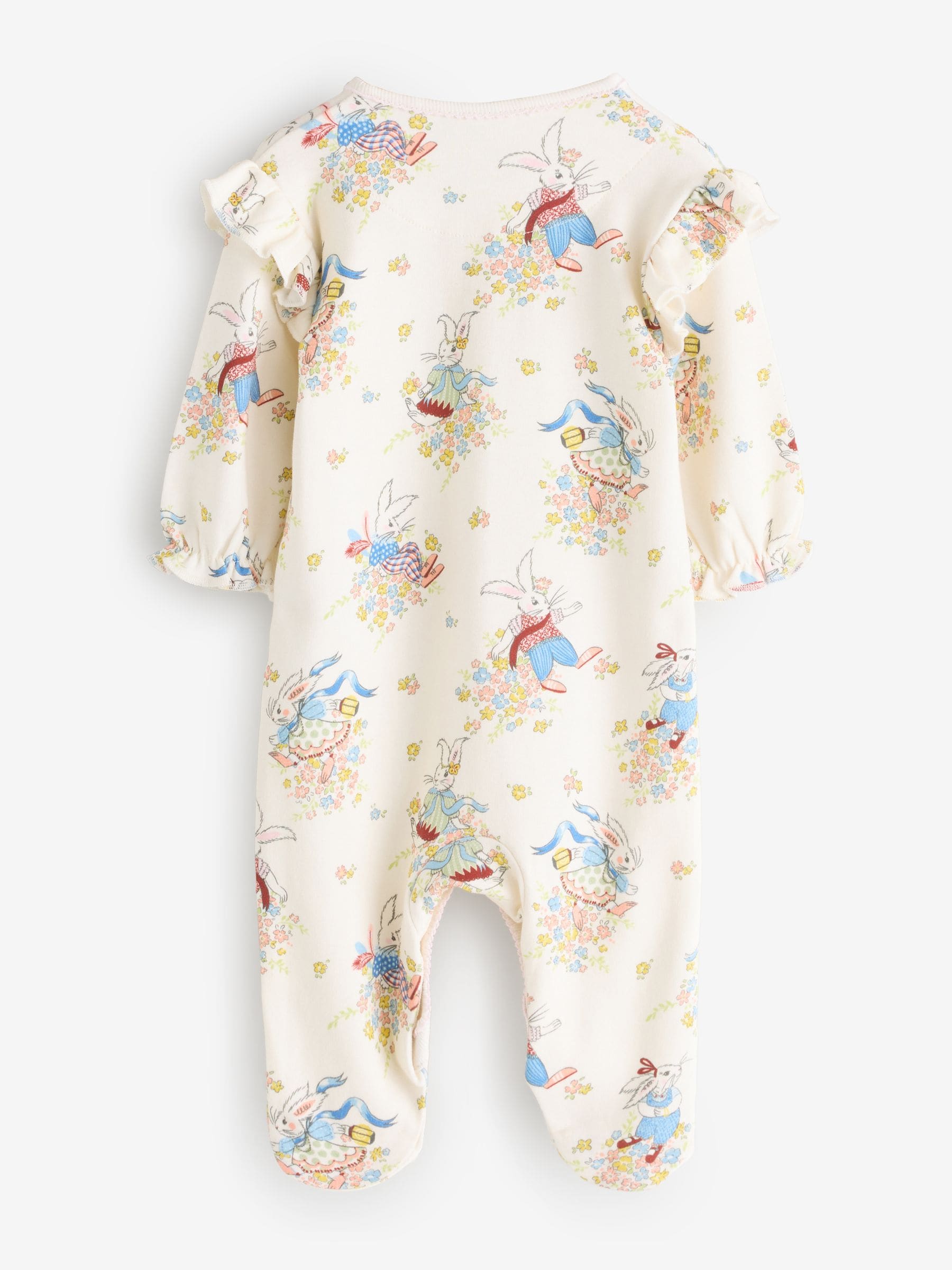 Cream Bunny Cath Kidson Bunny Baby Sleepsuit image 7