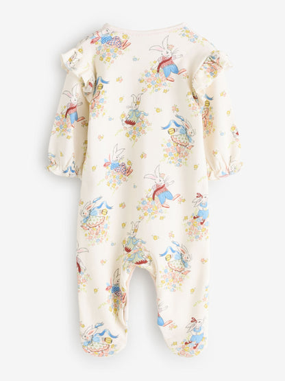 Cream Bunny Cath Kidson Bunny Baby Sleepsuit image 7