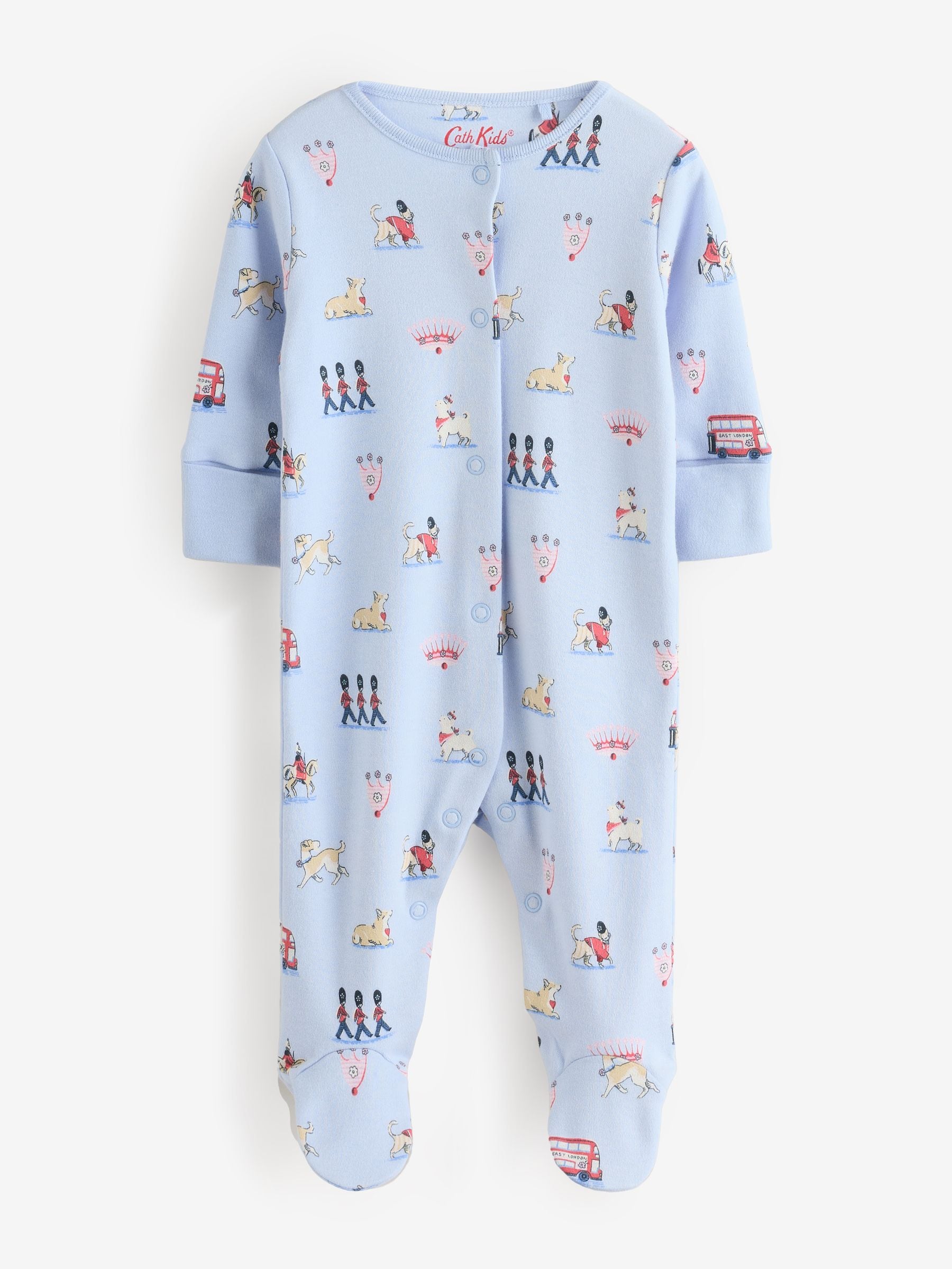 Blue Cath Kidston London Baby Sleepsuit image 5