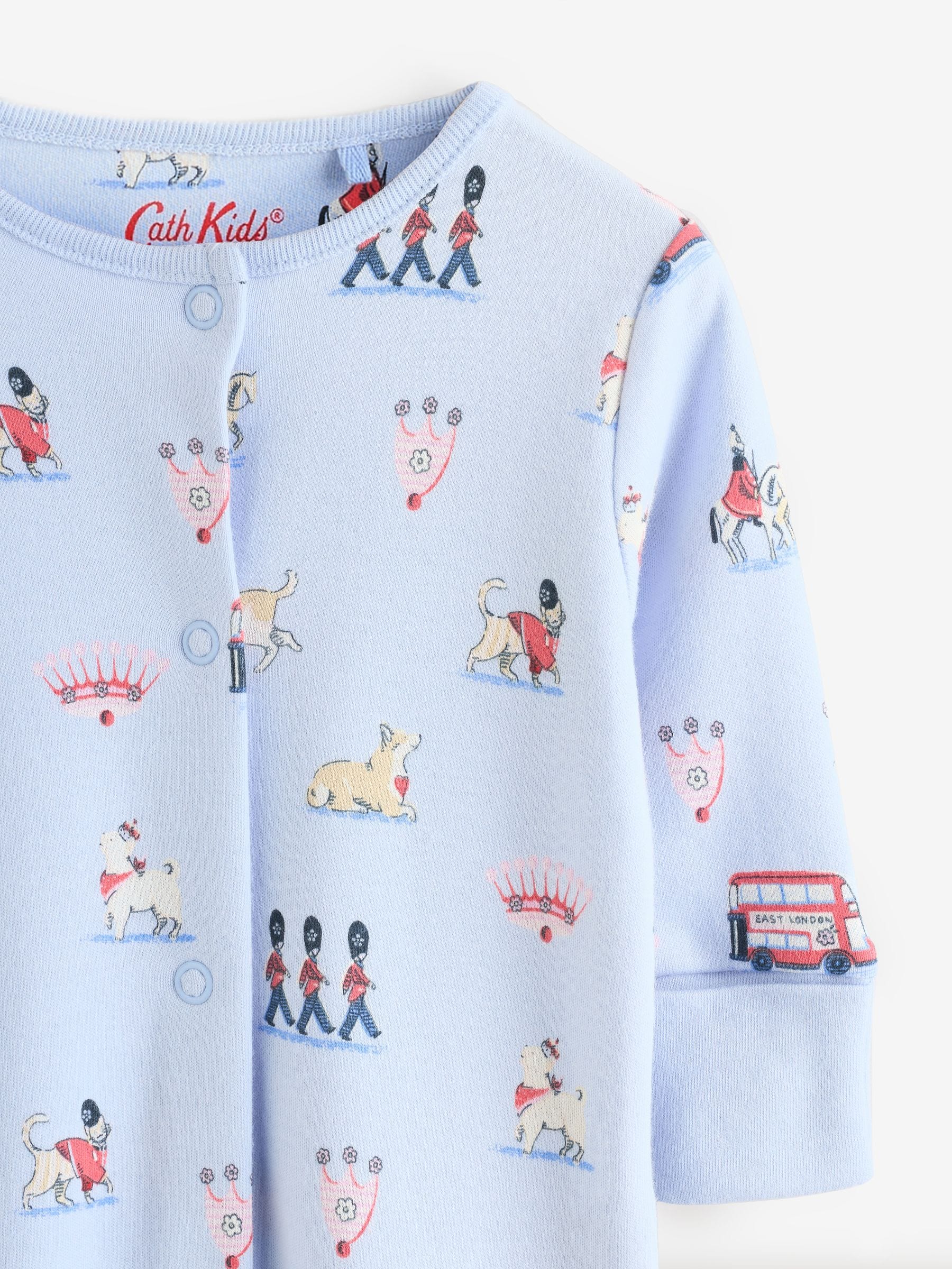 Blue Cath Kidston London Baby Sleepsuit image 7