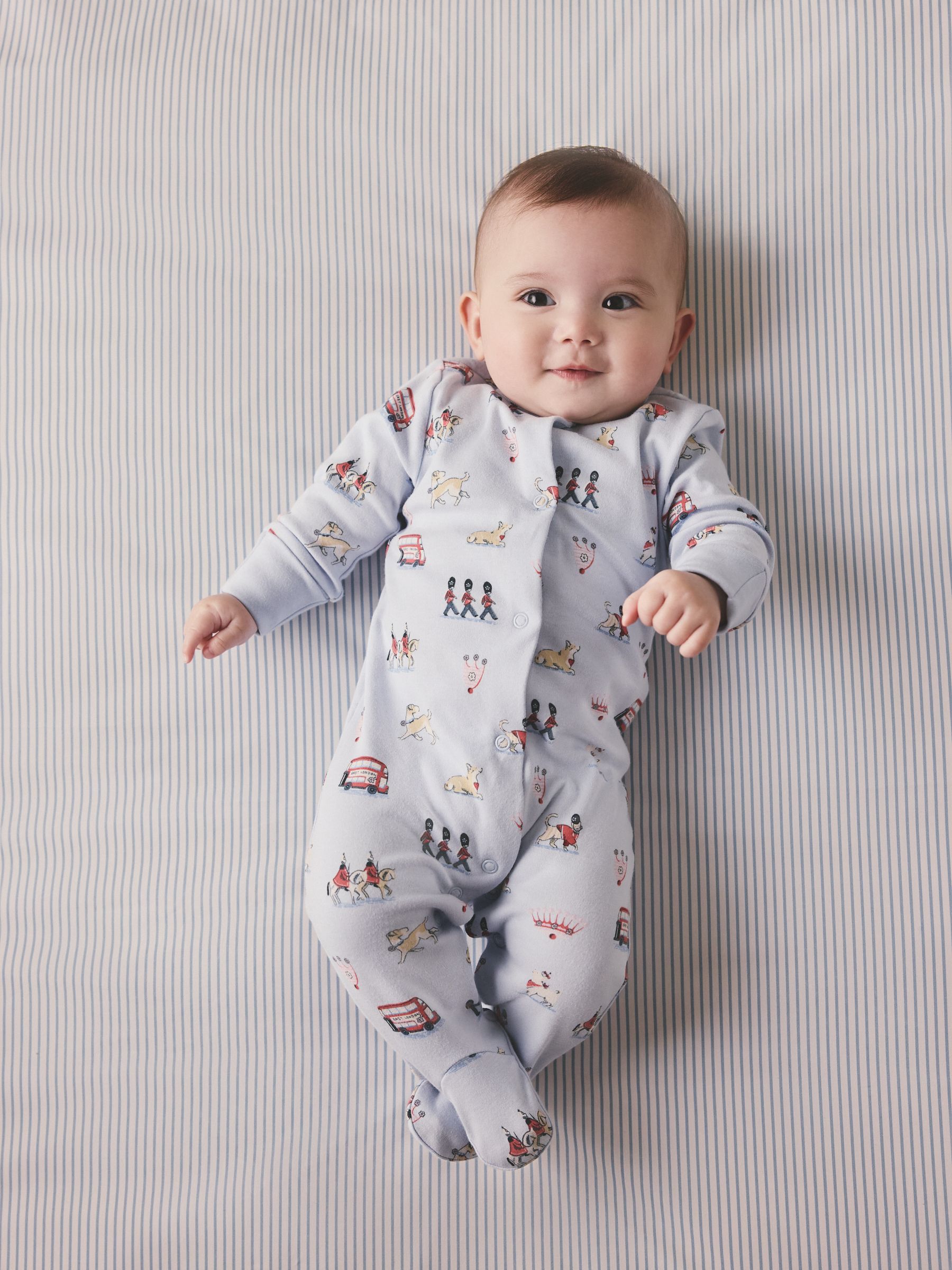 Blue Cath Kidston London Baby Sleepsuit image 1
