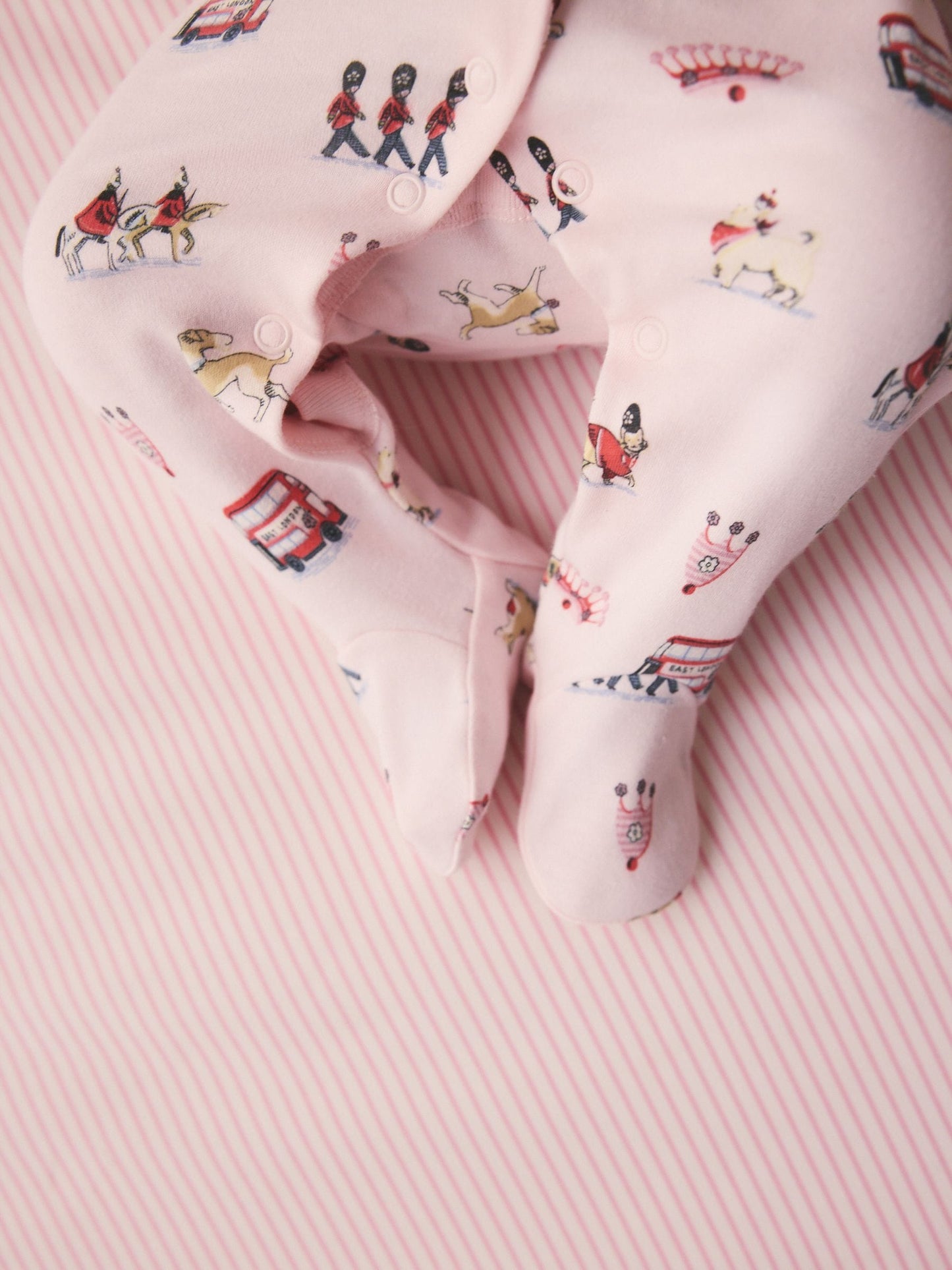 Pink Cath Kidston London Baby Sleepsuit image 5