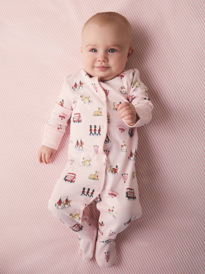 Pink Cath Kidston London Baby Sleepsuit image 1