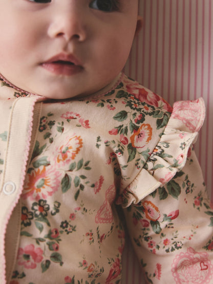 Pink/Cream Cath Kidston Baby Sleepsuit image 4