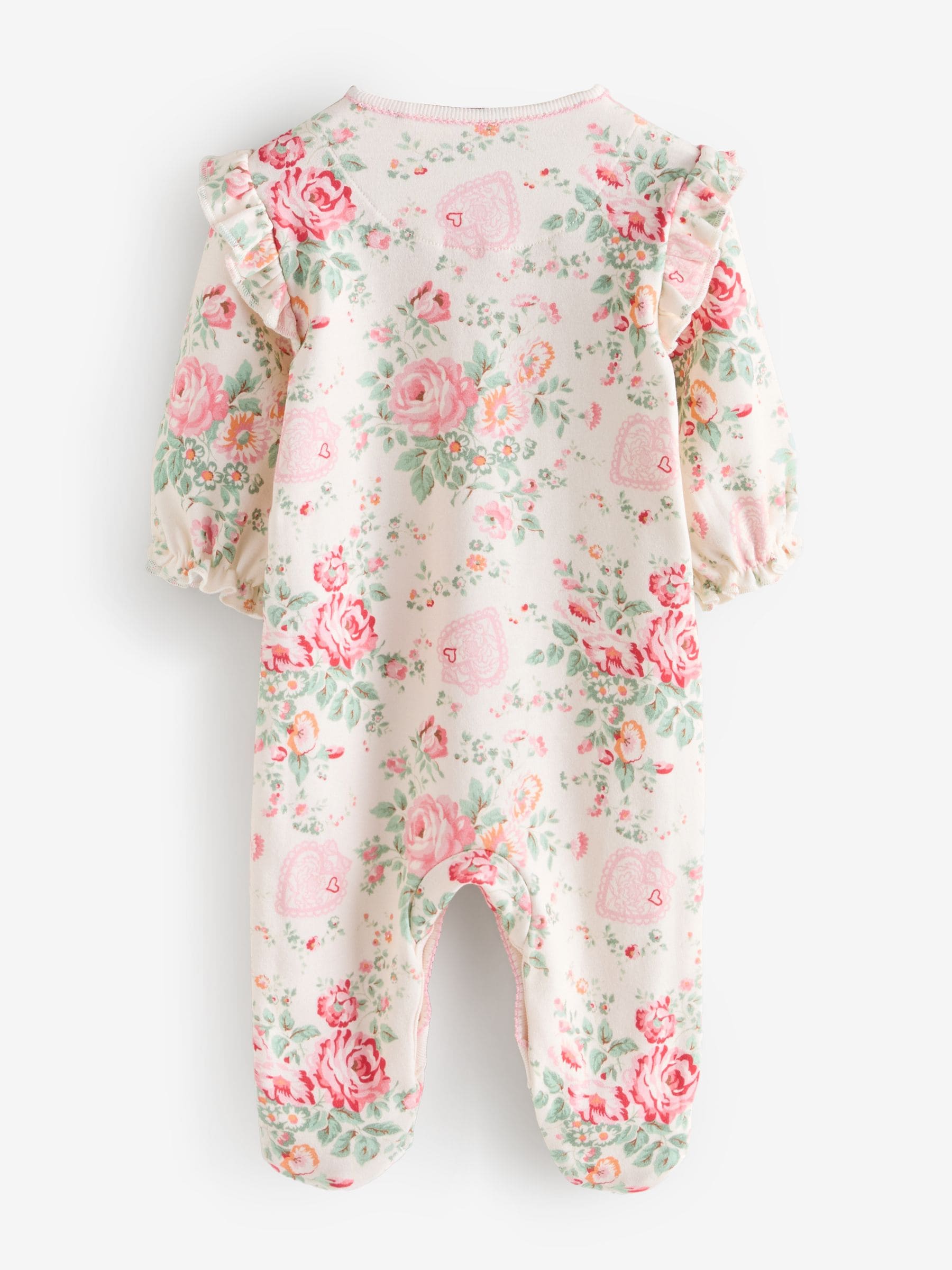 Pink/Cream Cath Kidston Baby Sleepsuit image 6