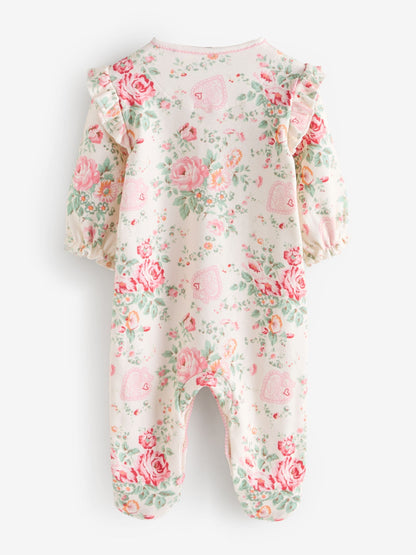 Pink/Cream Cath Kidston Baby Sleepsuit image 6