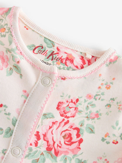 Pink/Cream Cath Kidston Baby Sleepsuit image 7