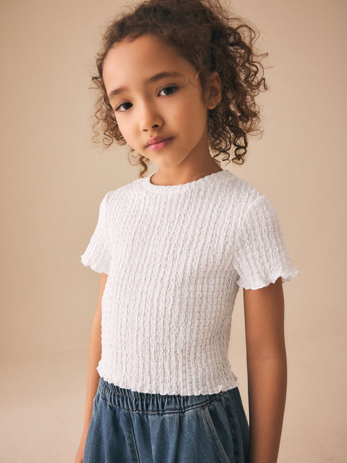 Dsiney Kidz - White Textured T-Shirt (3-16yrs) image 1