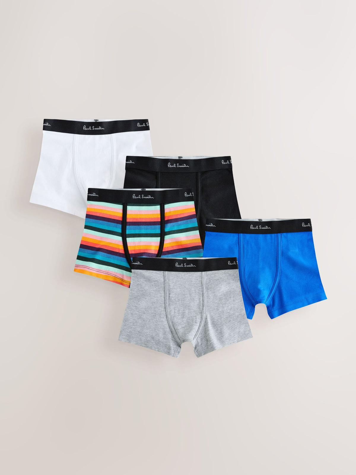 Dsiney Kidz - Paul Smith Junior Multi Stripe Boxers 5 Pack image 1