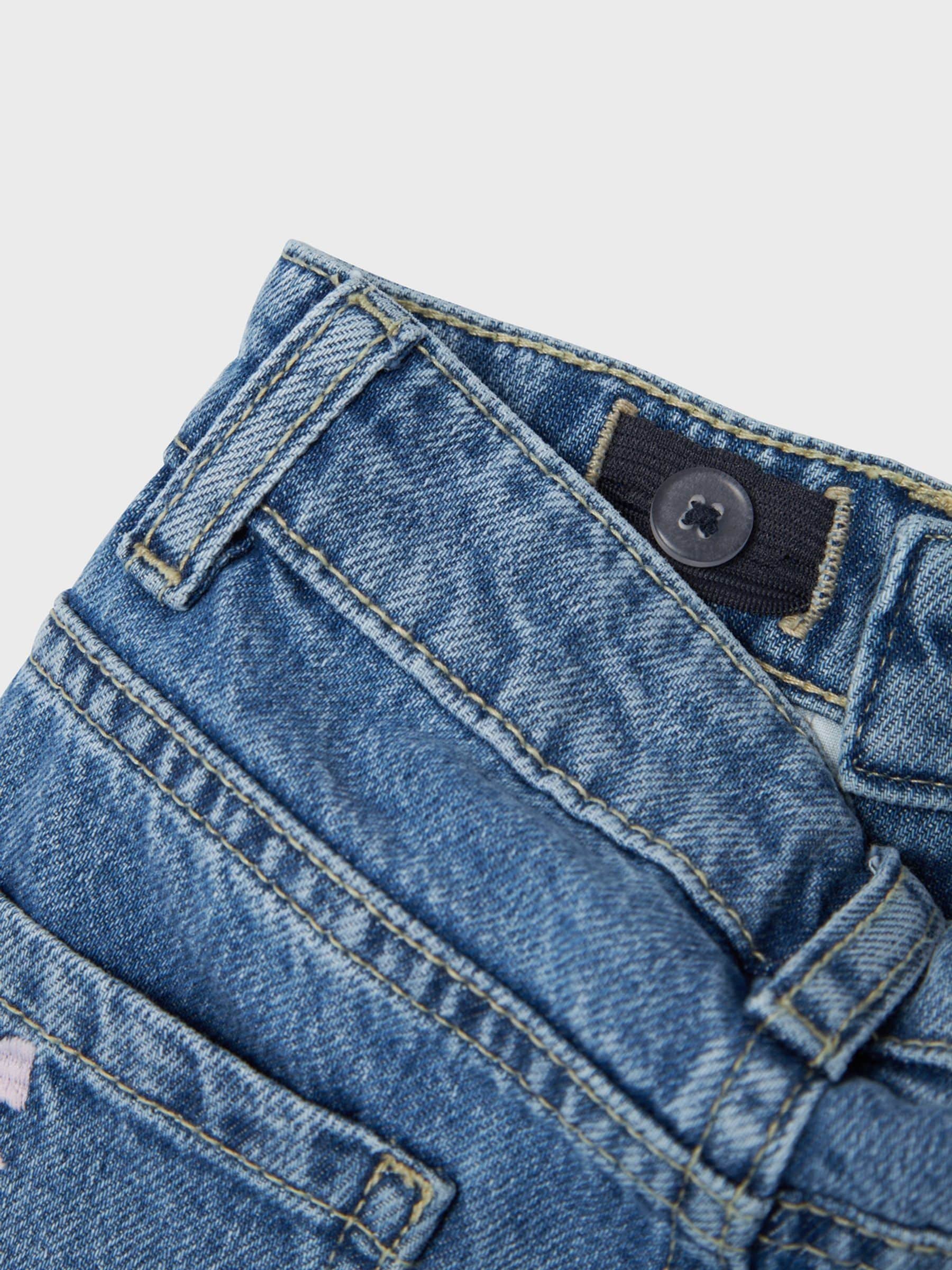 Dsiney Kidz - Name It Blue Bow Embroidery Mom Jeans image 5