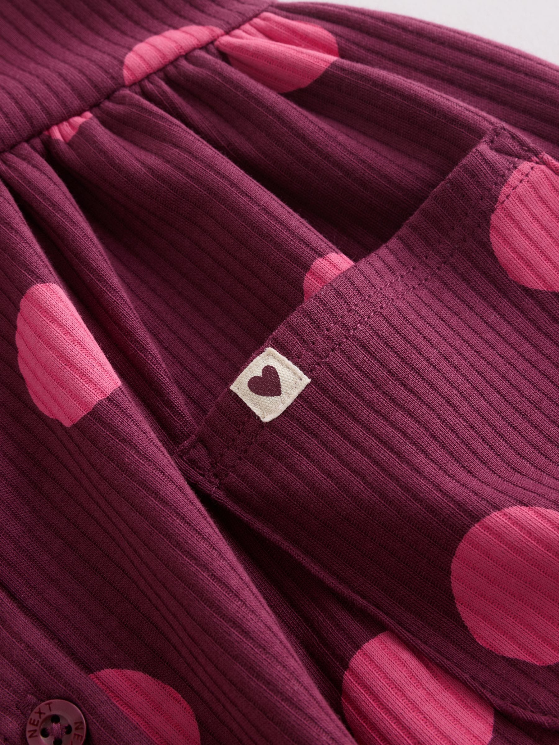 Pink Polka Dot Button Through Baby Rompers 3 Pack image 5