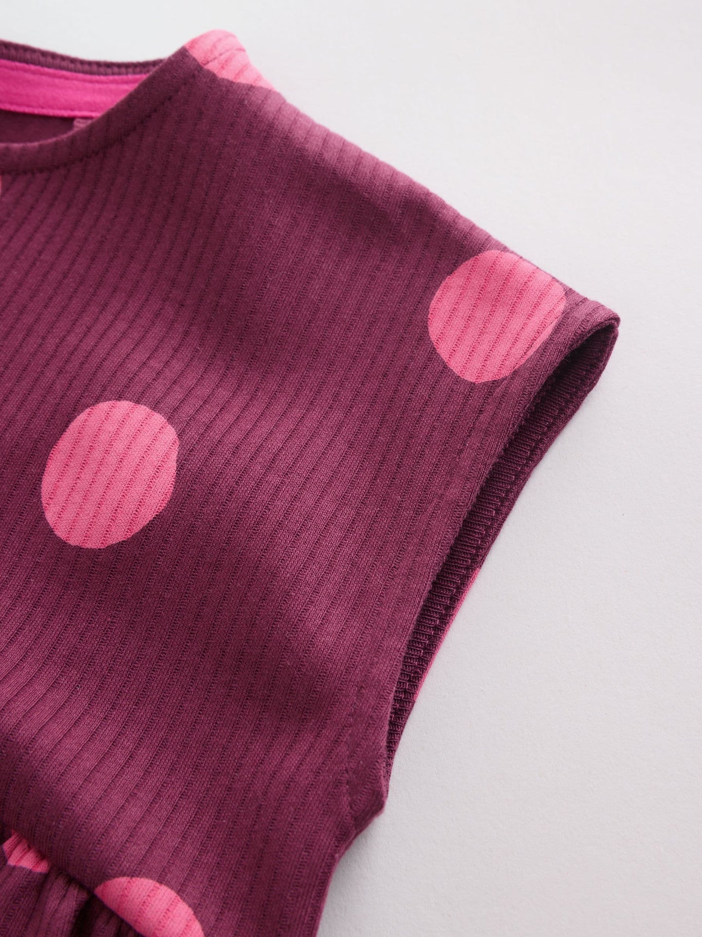 Pink Polka Dot Button Through Baby Rompers 3 Pack image 6