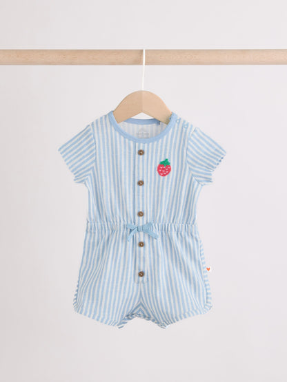 Blue and Orange Striped Jersey Sport Rompers 2 Pack image 7