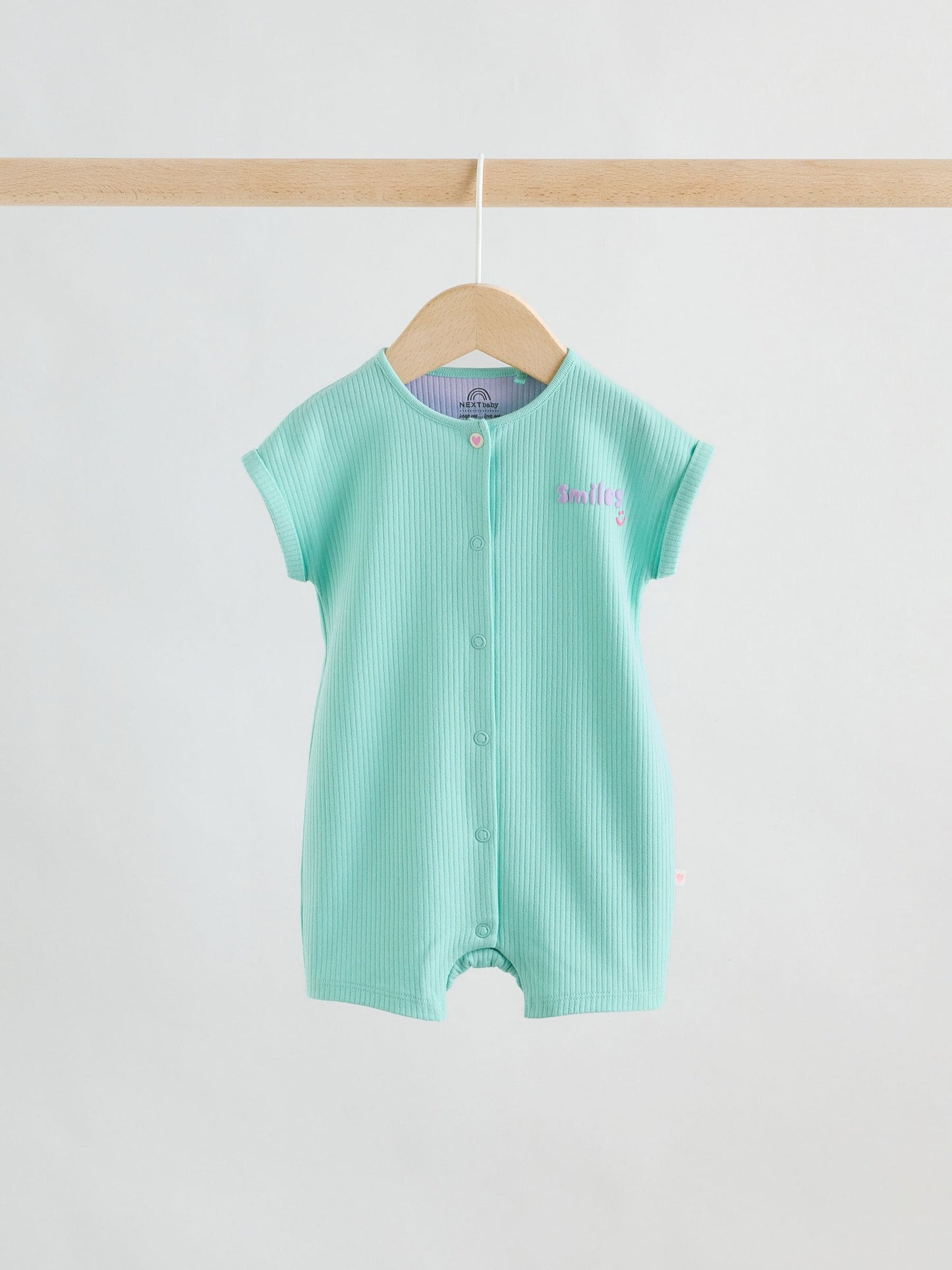 Multi Bright Coloured Jersey Baby Rompers 3 Pack image 7