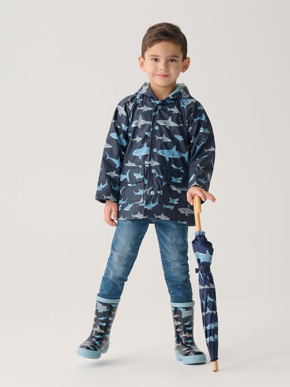 Dsiney Kidz - Hatley Blue Shark Frenzy Raincoat image 2