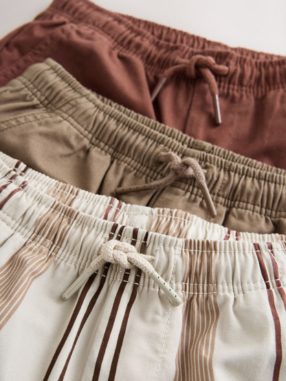 Dsiney Kidz - Brown/Rust/Stripe 3 Pack Shorts (3-16yrs) image 7