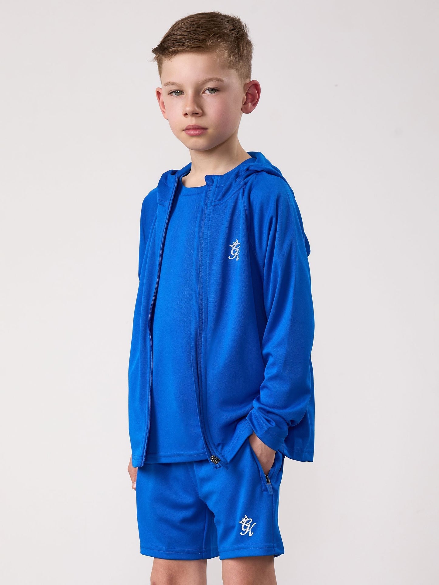 Dsiney Kidz - Gym King Blue Lightweight Poly Full Zip Jacket image 2