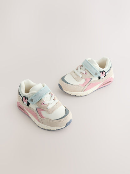 Pink Minnie Mouse Elastic Lace Chunky Trainers image 1