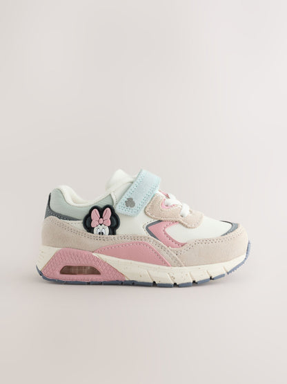 Pink Minnie Mouse Elastic Lace Chunky Trainers image 3